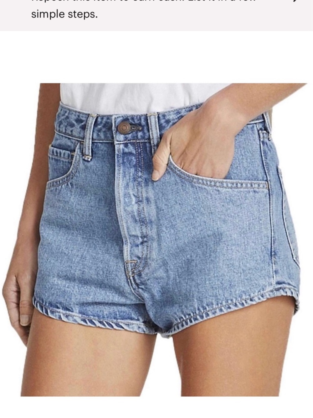 Bassike short denim shorts 27